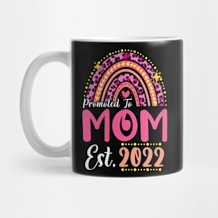 Promoted to Mom Est.2022 Rainbow Mama to Be New Mama Mug